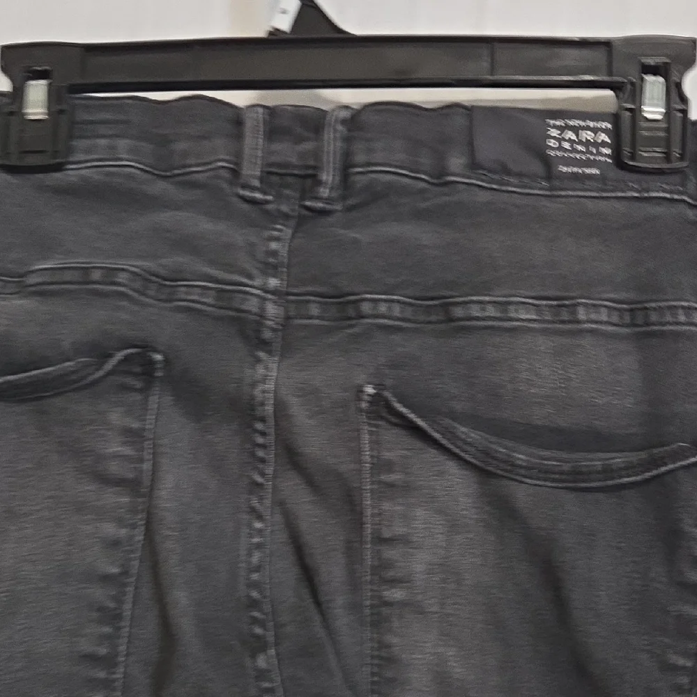 Zara black denim moto jeans from the New Biker Collection